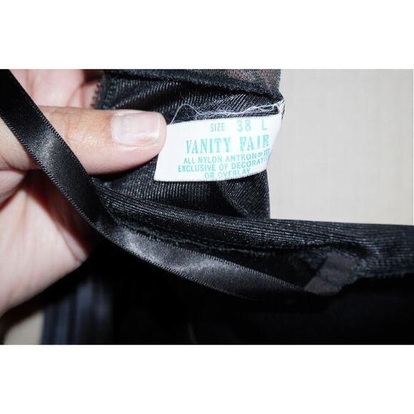 Y2K Sheer Lace Slip Dress – Vintage Vanity Fair Antron Nylon Lingerie (L) - Picture 9 of 10